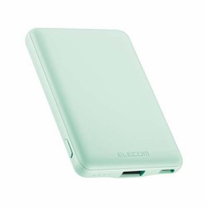 エレコム モバイルバッテリー 5000mAh 12W グリーン DE-C37-5000GN(1個)[充電器・バッテリー類]