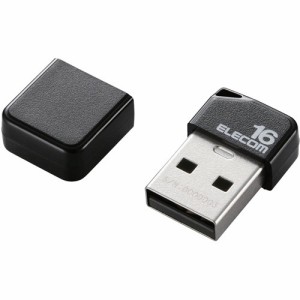 エレコム USBメモリ USB2.0 小型 16GB キャップ付 MF-SU2B16GBK(1個)[情報家電　その他]