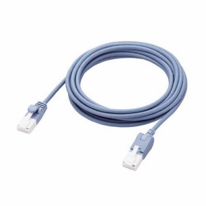 エレコム LANケーブル Cat6A準拠 3m スリム タテスイング*ストレート 高速 ブルー(1個)[情報家電　その他]