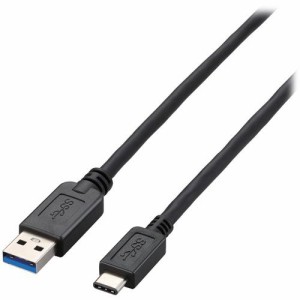 エレコム USBケーブル USB3.1 Type-Cケーブル C-A ブラック 0.5m(1個)[情報家電　その他]