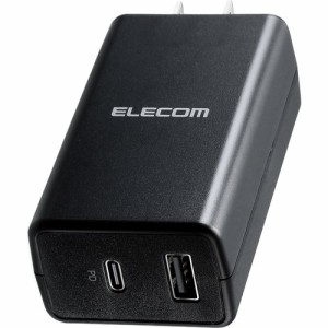 エレコム ACアダプター スマホ充電器 タイプCポート*1 USB-Aポート*1 ACDC-PD1757BK(1個)[充電器・バッテリー類]