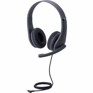 エレコム ヘッドセット 子供用 両耳 マイクアーム付 4極 ブラック HS-KD01TBK(1個)[ヘッドセット・イヤホン類]