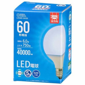 LED電球 ボール電球形 E26 60形相当 G80 昼光色(1個)[蛍光灯・電球]