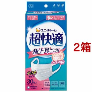 超快適マスク極上耳ごこち小さめ 不織布マスク(30枚入*2箱セット)[マスク その他]