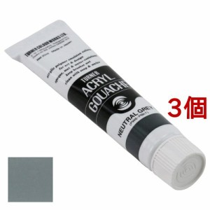 ターナー アクリルガッシュ 普通色 4A ニュートラルグレー5 AG020004(20ml*3個セット)[画材・製図用品]