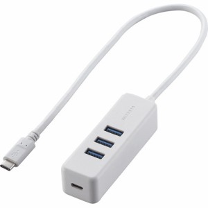 USBハブ タイプC USB3.1 USBメス*3ポートマグネット付 ホワイト U3HC-T431P5WH(1個)[情報家電　その他]