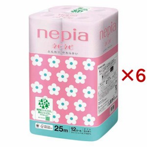 ネピア ネピネピ トイレットペーパー ダブル 桜色 桜の香り(12ロール×6セット(1ロール25m))[トイレットペーパー ダブル]