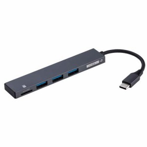 Digio2 USB Type-C 極薄変換ハブ STIX 3ポート+CRW グレー COM-C3MSD133GY(1個)[情報家電　その他]
