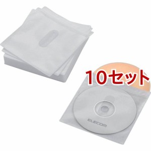 エレコム ブルーレイ・CD・DVD対応不織布ケース ホワイト CCD-NIWB60WH(30枚入(両面収納)*10セット)[ブルーレイメディア]