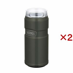 サーモス 保冷缶ホルダー 500ml缶用 カーキ ROD-0051 KKI(2セット)[キッチン用品 その他]