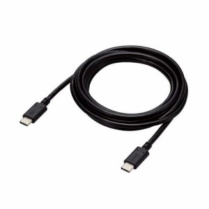 エレコム USB Type C ケーブル 2m PD 100W スリムケーブル ブラック(1本)[情報家電　その他]