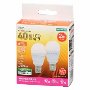 LED電球 小形 E17 40形相当 電球色 LDA4L-G-E17 IS51 2P(2個入)[蛍光灯・電球]