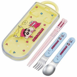 銀イオン抗菌 子供用 トリオセット 箸 スプーン フォーク クレヨンしんちゃん23(1セット)[食器・カトラリー その他]