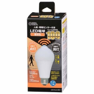 LED電球 E26 100形相当 人感明暗センサー付 電球色 LDA14L-G R51(1個)[蛍光灯・電球]