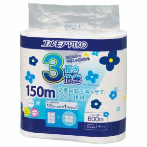 エルモアピコ 3倍巻 トイレットロール 4ロール シングル 150m 花の香り(4ロール)[トイレットペーパー ダブル]