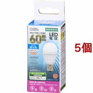 LED電球 小形 E17 60形相当 昼光色 LDA6D-G-E17 IS51(5個セット)[蛍光灯・電球]