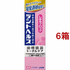 デントヘルス 薬用ハミガキ しみるブロック(85g*6箱セット)[大人用歯磨き粉]