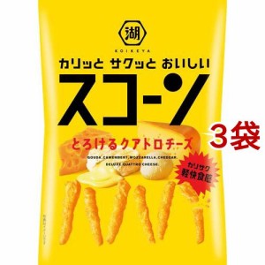 湖池屋 スコーン とろけるクアトロチーズ(78g*3袋セット)[スナック菓子]