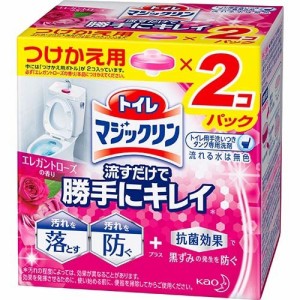 トイレマジックリン トイレ用洗剤 流すだけで勝手にキレイ エレガントローズ 付け替え(80g*2個入)[芳香洗浄剤 設置タイプ]