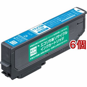 エコリカ エプソン用インクカートリッジ ECI-EITH-C シアン(6個セット)[インク]