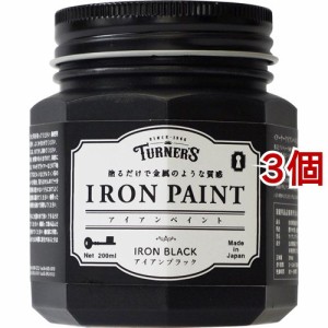 ターナーアイアンペイント アイアンブラック(200ml*3個セット)[塗料]