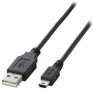 エレコム USBケーブル USB2.0 miniB-A ブラック RoHS 5.0m(1個)[情報家電　その他]