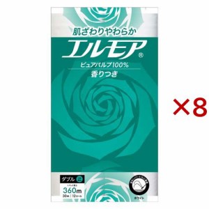 エルモア トイレットロール 花の香り ダブル 30m(12ロール×8セット)[トイレットペーパー ダブル]