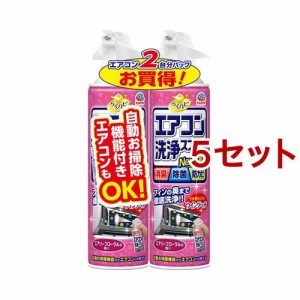 らくハピ エアコン洗浄スプレー Nextplus エアリーフローラルの香り エアコン掃除(420ml*2本*5セット)[エアコン掃除用品]