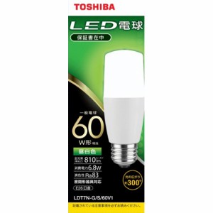 東芝 LED電球 T形E26 全方向300度 60W形相当 昼白色 LDT7N-G／S／60V1(1個)[蛍光灯・電球]