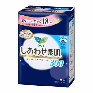 ロリエ しあわせ素肌 ボリュームパック 多い夜用 羽つき(18個入)[ナプキン 夜用 羽付き]