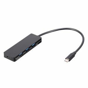 Digio2 USB3.2Gen2 Type-C アルミ4ポート変換ハブ PD対応 STIX UH-C3334BK(1個)[情報家電　その他]