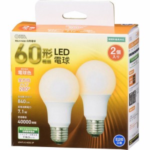 LED電球 E26 60形相当 電球色 全方向 LDA7L-G AG52 2P(2個入)[蛍光灯・電球]