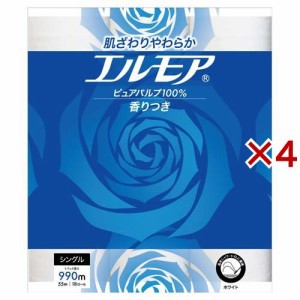 エルモア トイレットロール 花の香り シングル 55m(18ロール×4セット)[トイレットペーパー シングル]