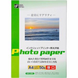 インクジェットプリンター用 光沢紙 A4 50枚 厚口 PA-CG2-A4／50(50枚入)[プリンター]