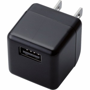 エレコム AC充電器 Cube 1.8A ブラック AVA-ACUBN003BK(1個)[充電器・バッテリー類]