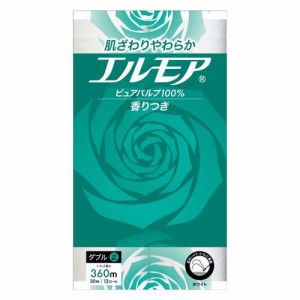 エルモア トイレットロール 花の香り ダブル 30m(12ロール*2袋セット)[トイレットペーパー ダブル]