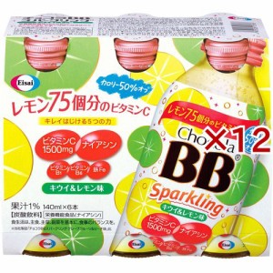 チョコラBBスパークリング キウイ＆レモン味 栄養機能食品(ナイアシン)(6本入×12セット(1本140ml))[ビタミンB群]