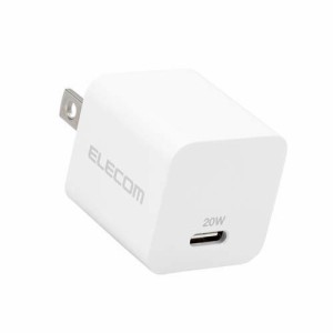 エレコム USB 充電器 PD対応 20W Type-C *1ポート 小型 軽量 ホワイト EC-AC11WH(1個)[充電器・バッテリー類]