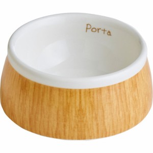 ペティオ 犬用食器 Porta 木目調 陶器食器 Sサイズ(1個)[ペットの雑貨・ケアグッズ]