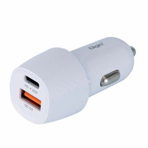 Digio2 PD充電対応 USBハブ付 20W カーチャージャー JYU-DCU02W(1個)[充電器・バッテリー類]