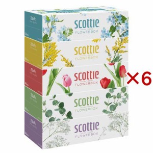 スコッティ ティシュー フラワーボックス(5箱パック×6セット(1箱500枚(250組)))[箱ティッシュ]