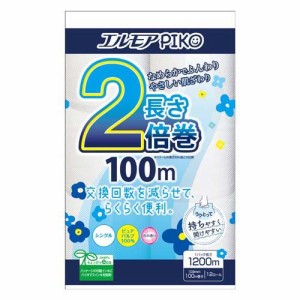 エルモア ピコ トイレットロール 2倍巻 花の香り シングル 100m(12ロール*4袋セット)[トイレットペーパー シングル]