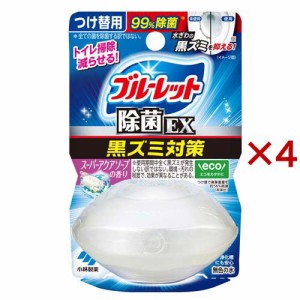 液体ブルーレット おくだけ除菌EX 黒ズミ対策 つけ替用 スーパーアクアソープの香り(67ml×4セット)[トイレ用洗剤]