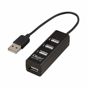 Digio2 USB2.0 4ポートハブ 15cm UH-2604BK(1個)[情報家電　その他]