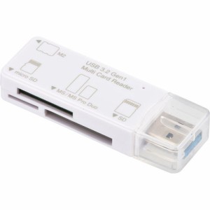 マルチカードリーダー 49メディア対応 USB3.2Gen1 ホワイト PC-SCRWU303-W(1個)[情報家電　その他]
