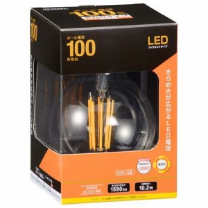 LED電球 フィラメント ボール電球 E26 100形相当 電球色 LDG10L C6(1個)[蛍光灯・電球]