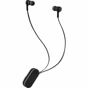 エレコム ワイヤレスイヤホン Bluetooth5.0 両耳 コードあり 巻き取り式 LBT-HPC17BK(1個)[ヘッドセット・イヤホン類]