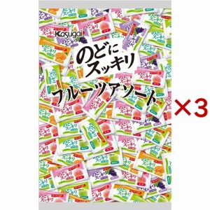 春日井製菓 のどにスッキリ フルーツアソート(1kg×3セット)[飴(あめ)]