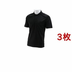 SK11 半袖ポロシャツ ブラック Lサイズ  L-BLK-1P(3枚セット)[Tシャツ(アパレル(男性用))]