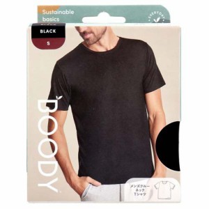 BOODY メンズ クルーネックTシャツ Sサイズ ブラック(1枚)[Tシャツ(アパレル(男性用))]